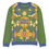 Thumbnail: Peace & Love Retro Knitted crew neck sweater Green