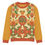 Thumbnail: Love & Peace Retro Knitted crew neck sweater Yellow