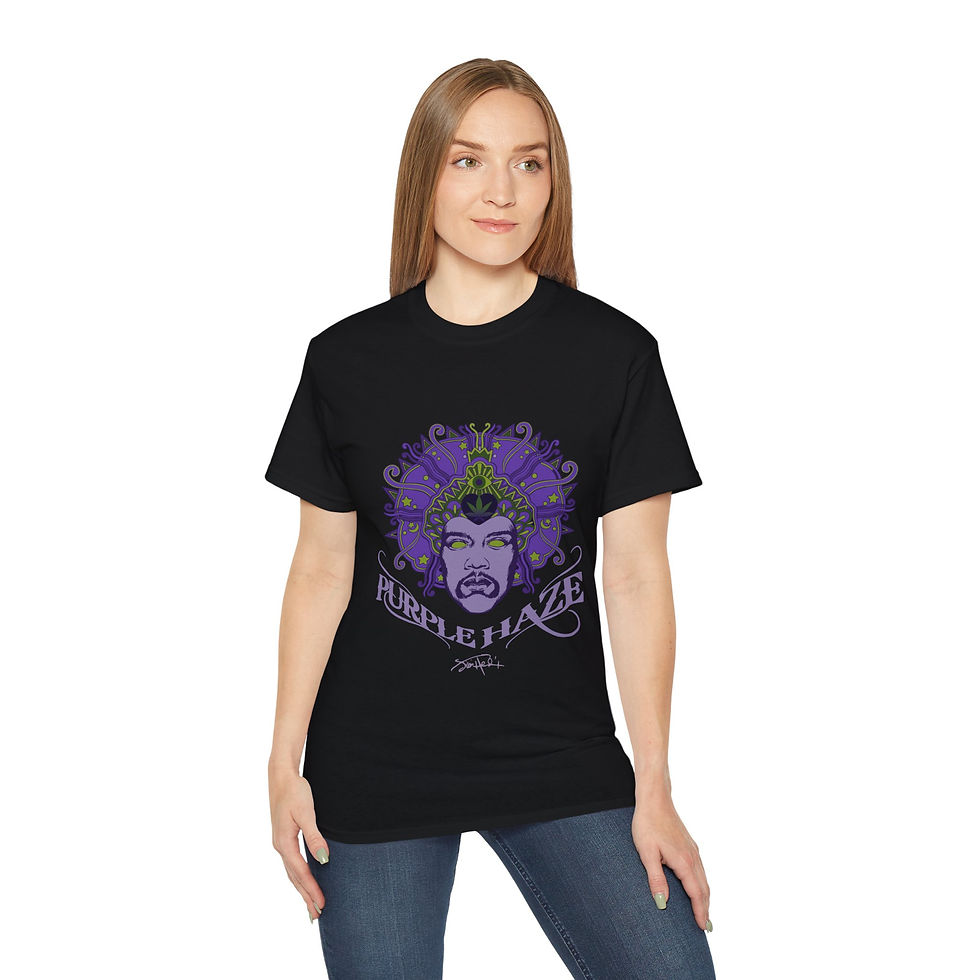 Thumbnail: Purple Haze Graphic Tee — Psychedelic Jimmy Hendrix T‑Shirt