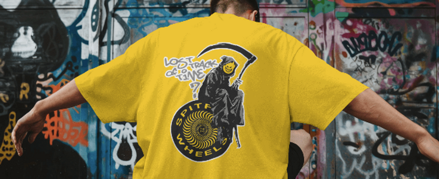 Spitfire Banksy Lost Track of Time Tee mock up image 1.png