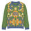 Thumbnail: Peace & Love Retro Knitted crew neck sweater Green