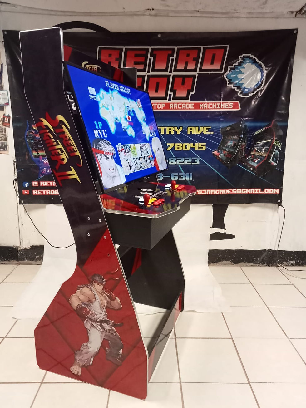 Thumbnail: 32” to 42” Street Fighter II Full Size Buildable Arcade Machine
