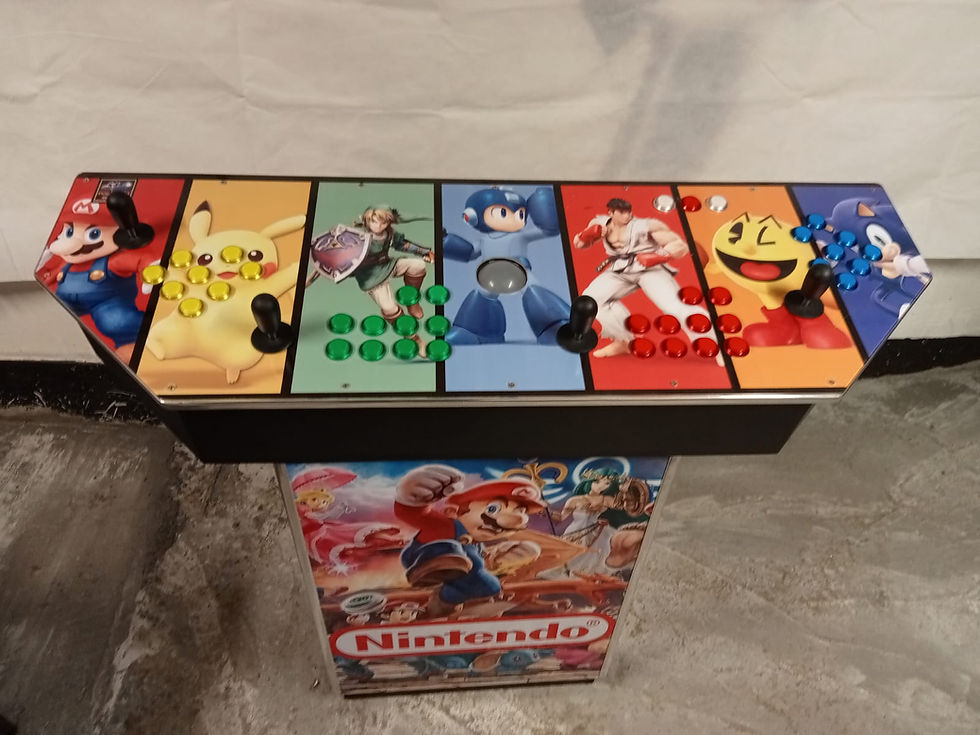 Thumbnail: New SMASH BROTHERS  4 Player Arcade Pedestal with Hypermax  & RGB Trackball