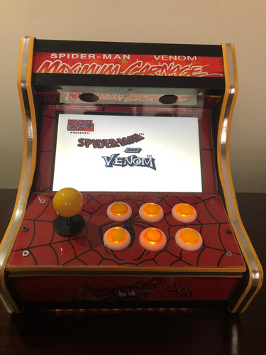 10” SPIDER-MAN VENOM MAXIMUM CARNAGE Mini Arcade Machine, Batocera