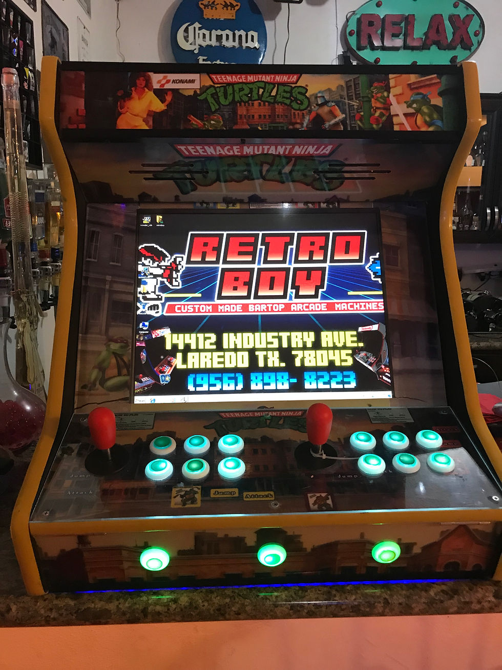 Thumbnail: 19"/21" Ninja Turtles Bartop Arcade with Hypermax - 36,000 Games