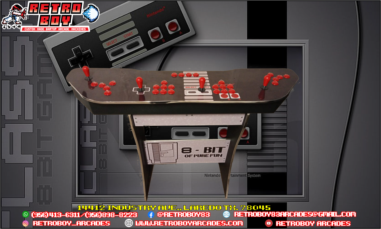 NINTENDO RED 4 Player Pi Stick with Removable Stand & 16,000 games