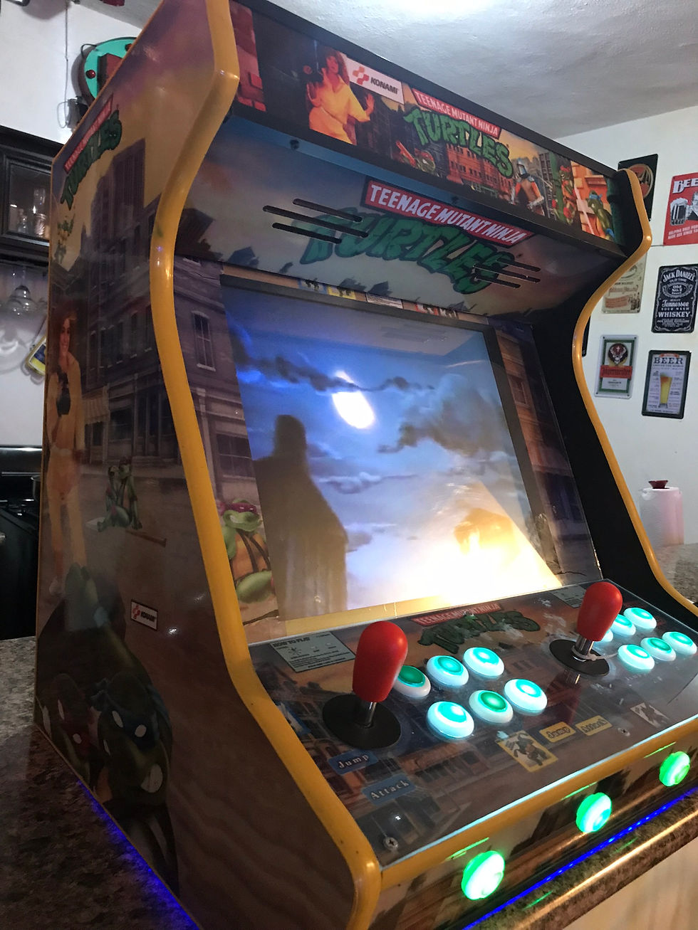Thumbnail: 19"/21" Ninja Turtles Bartop Arcade with Hypermax - 36,000 Games