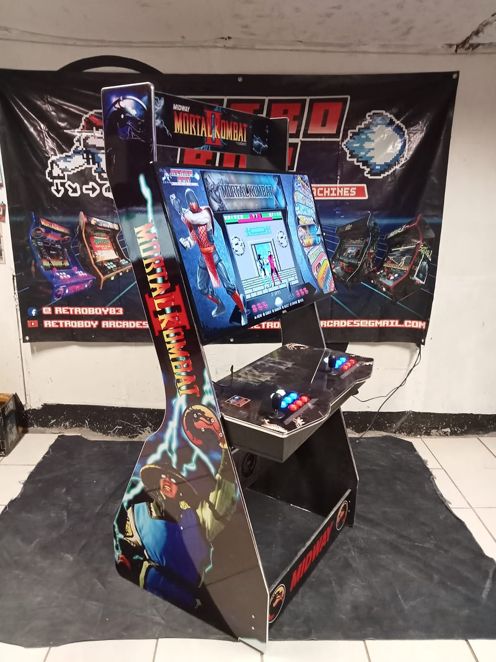 Thumbnail: 32” to 42” Mortal Kombat II Full Size Buildable Arcade