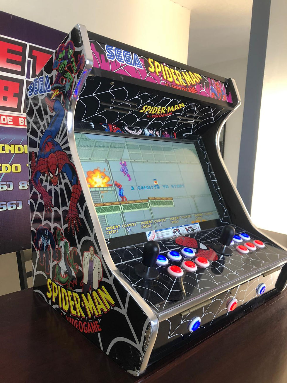 Thumbnail: 19"/21" Spiderman Bartop Arcade with with Hypermax - 36,000 Games