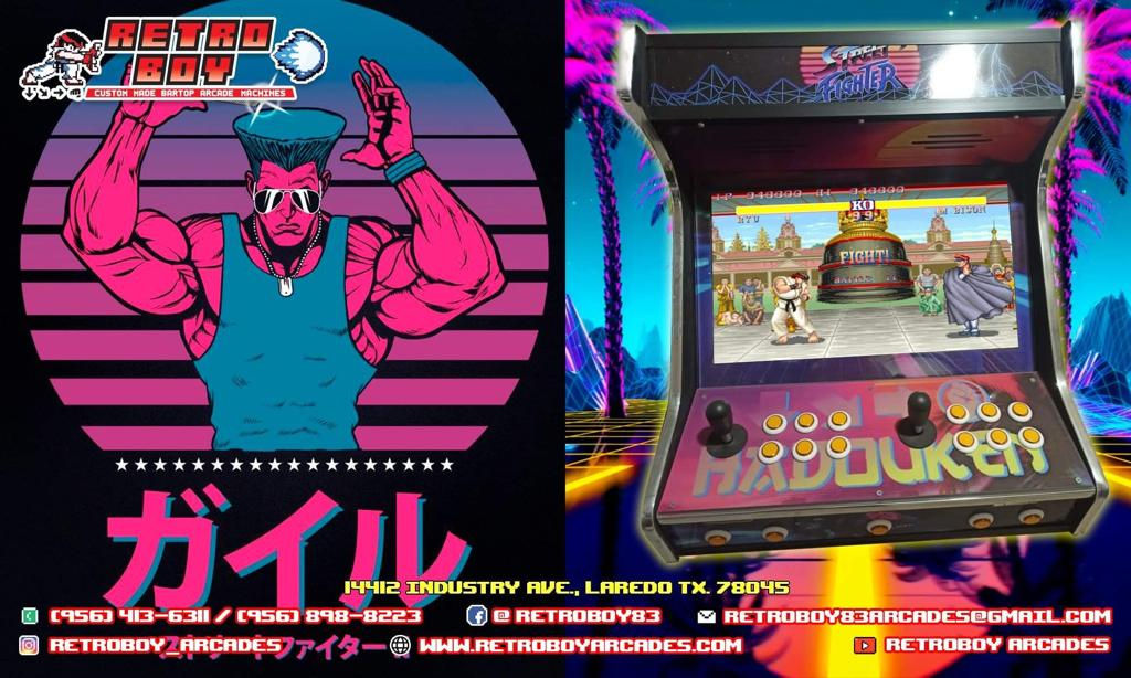 21”  Street Fighter Synthwave Edition Bartop Arcade, Hypermax - 36,000 games