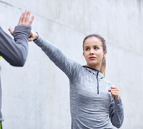 Woman doing Self Defense