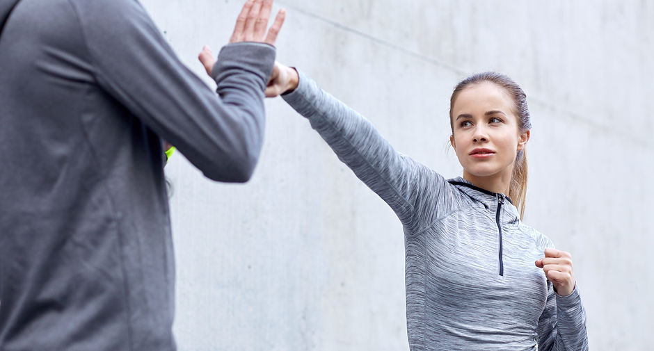 Woman doing Self Defense