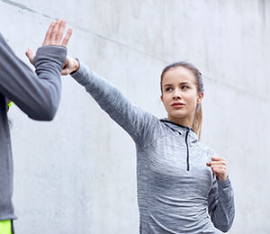 Woman doing Self Defense