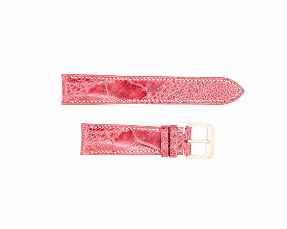 Thumbnail: Ostrich Leg Leather Watch Strap (Dark)
