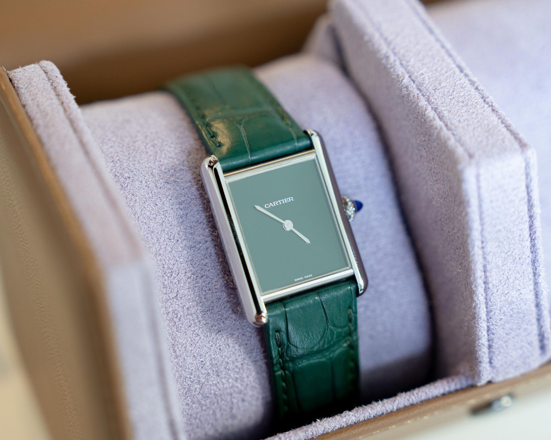 Cartier Tank Must in a Tri-Hexa Watch Box