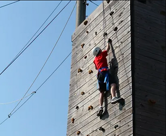 Person Climbing on Rockwall