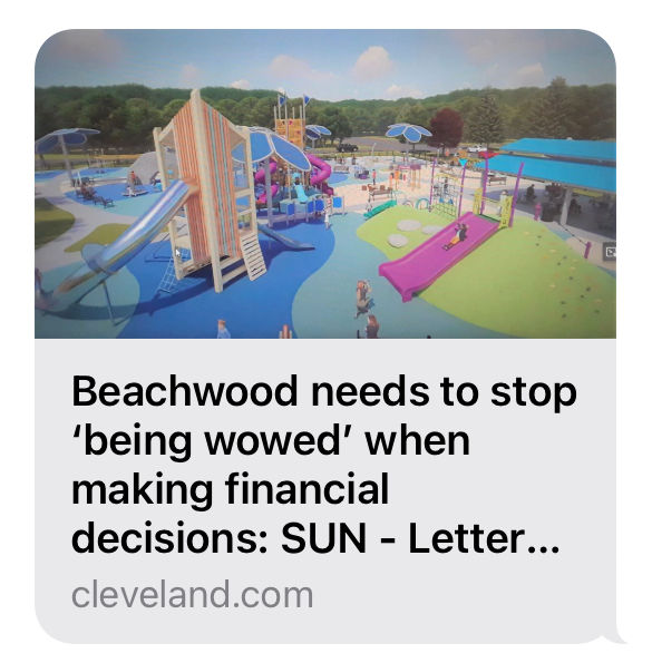Paywall free version of Sun Press Letter to the Editor from Beachwood Resident Kate Fishman