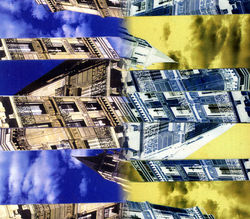 PARIS abstract COLLAGES blended yellow b
