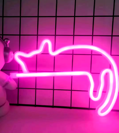 Laying Cat LED sign for Home/room Lighting