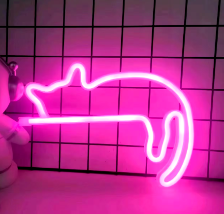 Laying Cat LED sign for Home/room Lighting