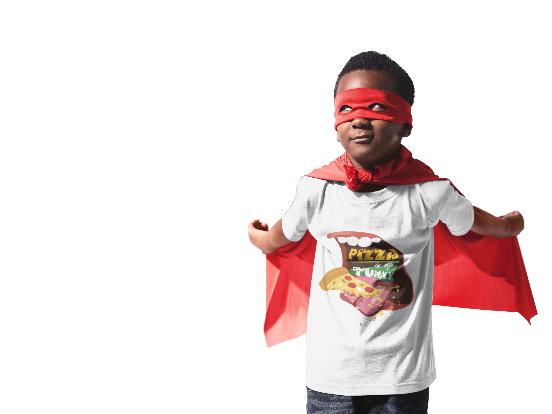 Pizza In My Tummy - White T-Shirt