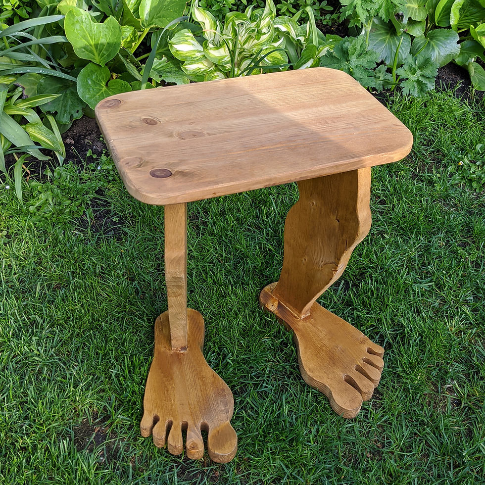 Miniaturbild: Hocker aus Holz  " Füße " Lustiger Holzhocker Menschenfußform