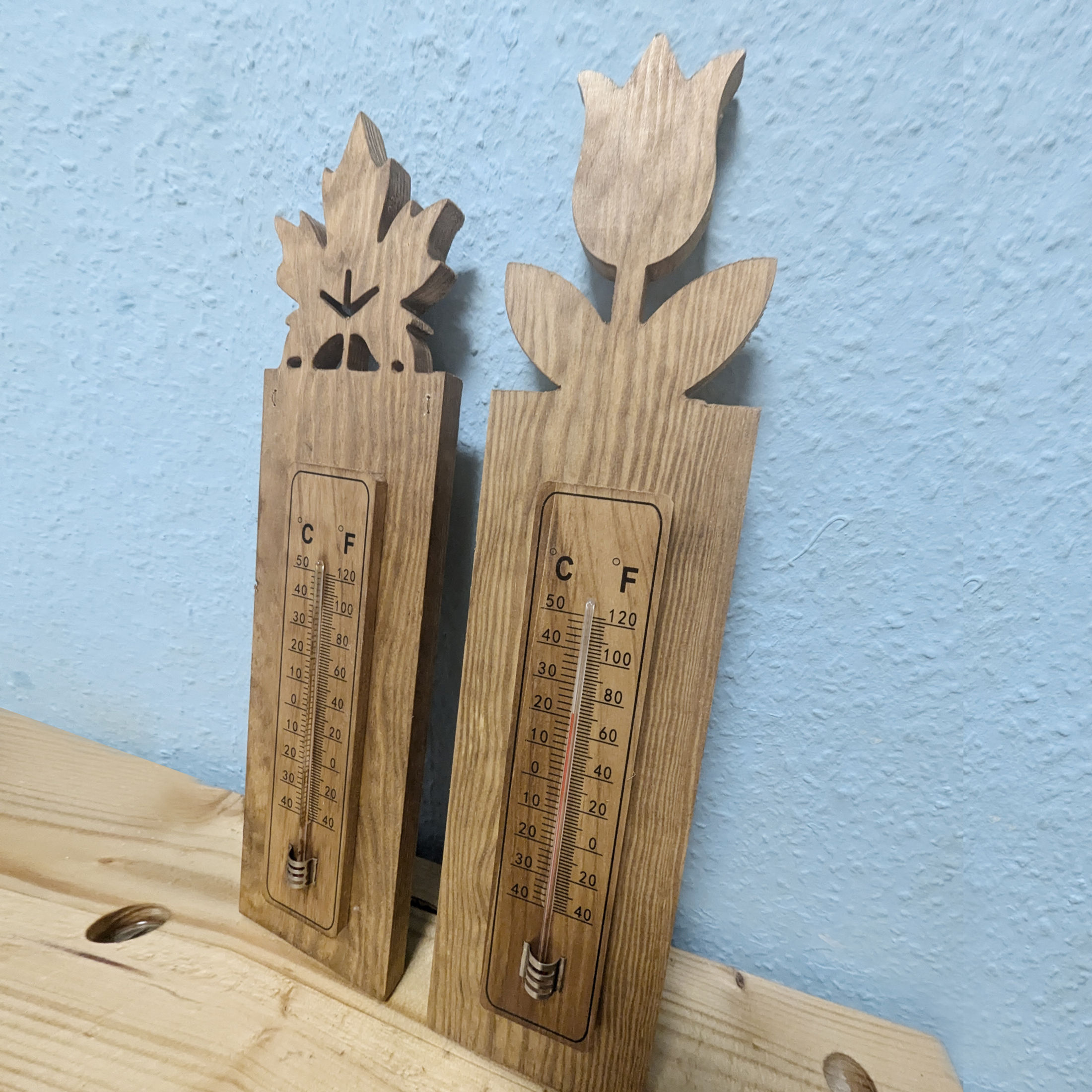 personalisierte Thermometer aus Holz
