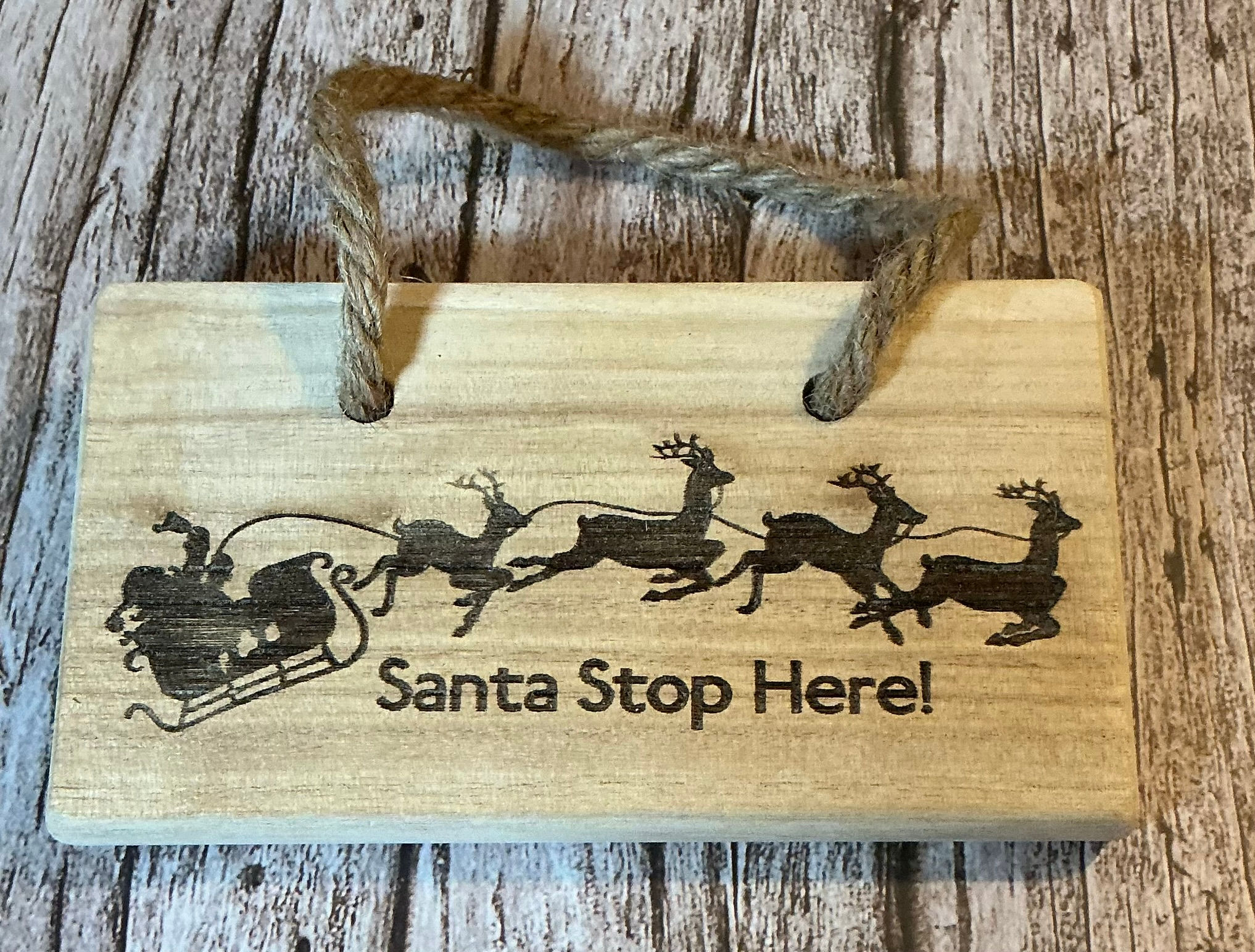 Personalised Rustic Wooden Hanging Plaque
