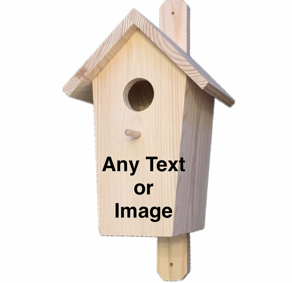 Thumbnail: Personalised Wooden Bird House & Nesting Box