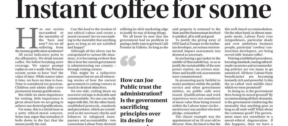 Instant coffee for some