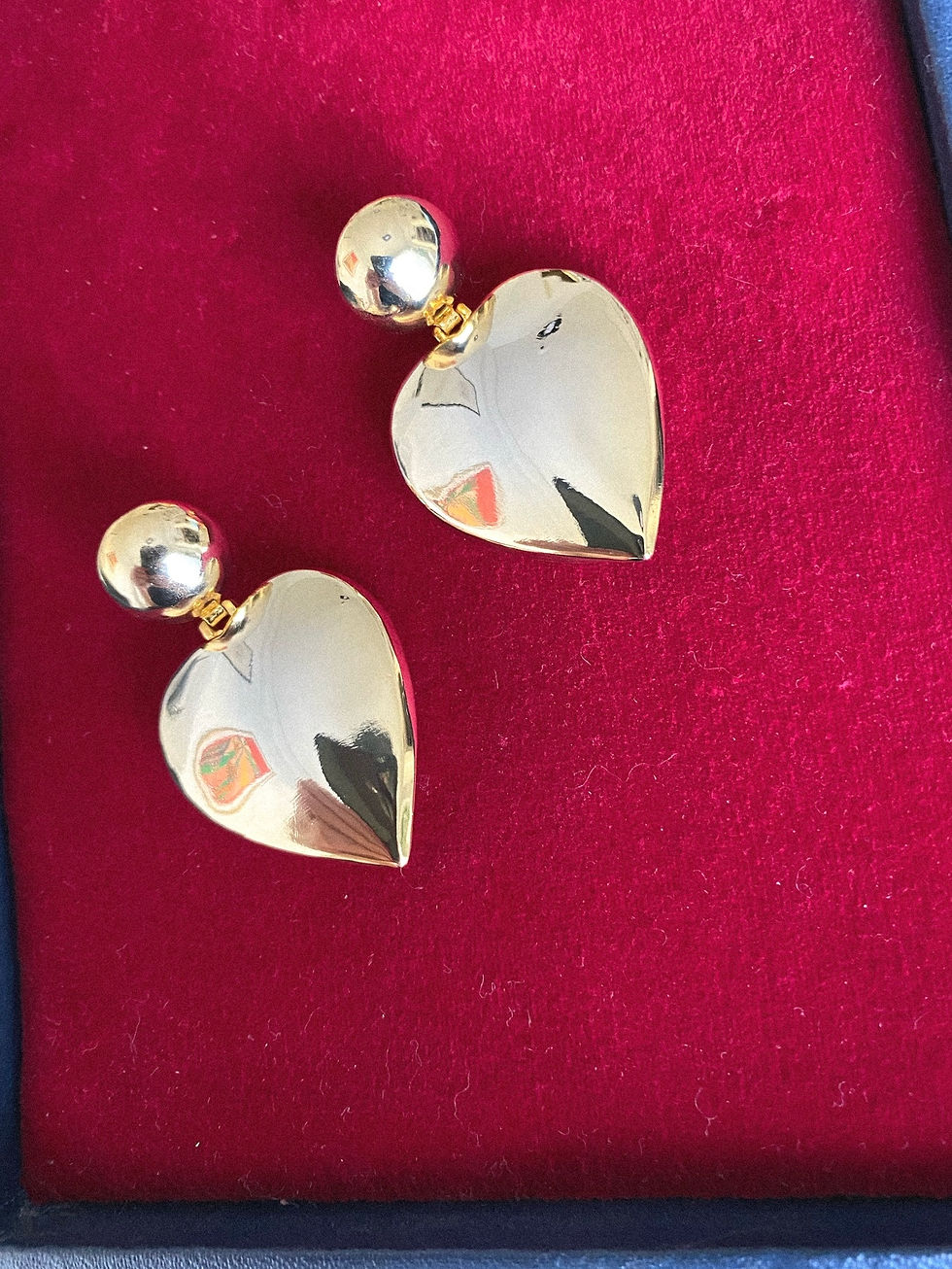 Thumbnail: PUFFY HEART EARRINGS
