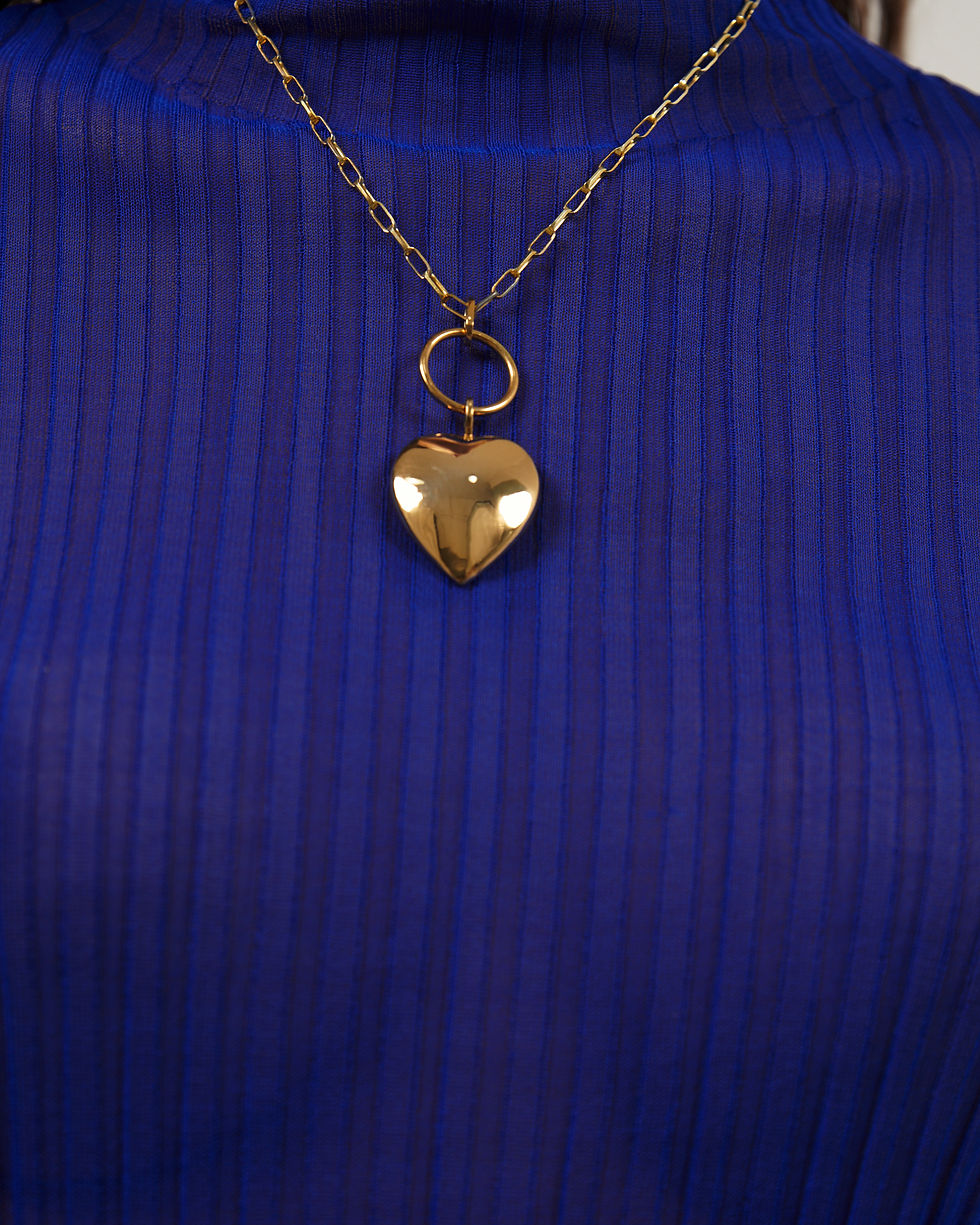 Thumbnail: PUFFY HEART NECKLACE
