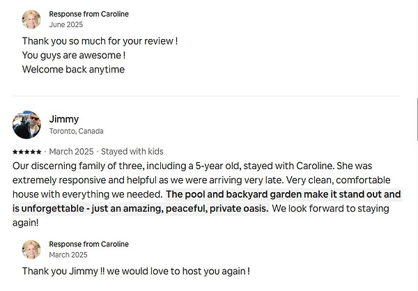 Great Guest Reviews