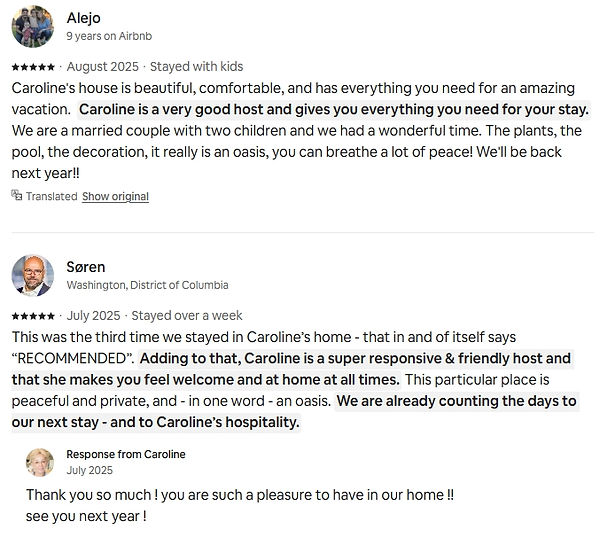 Great Guest Reviews