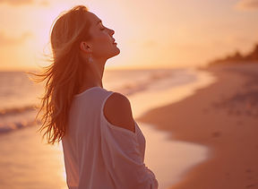 A serene-woman-in-Naples-Florida-reflect