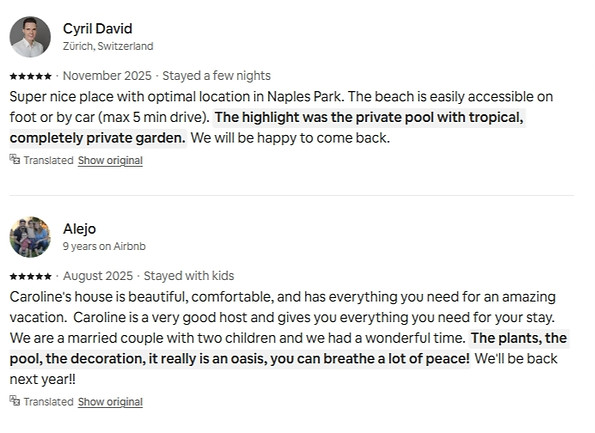 Great Guest Reviews