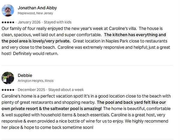 Great Guest Reviews