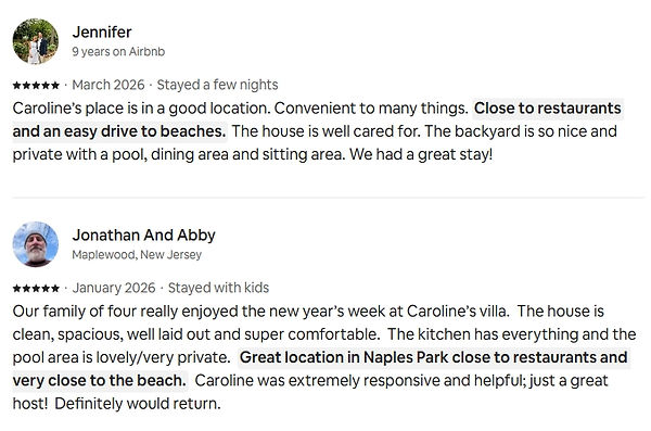 Great Guest Reviews