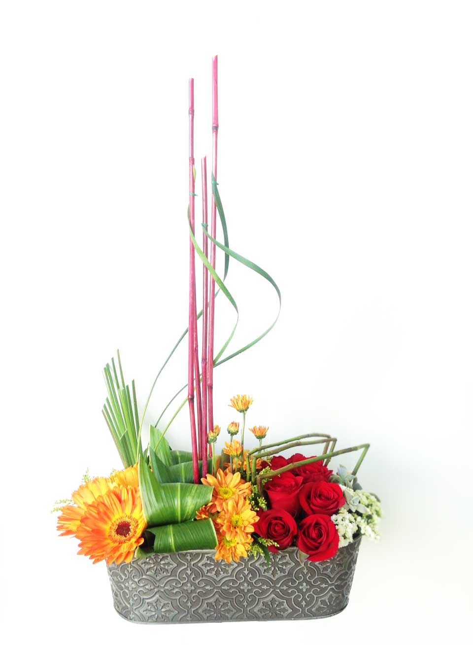 Canasta de Gerberas y Rosas