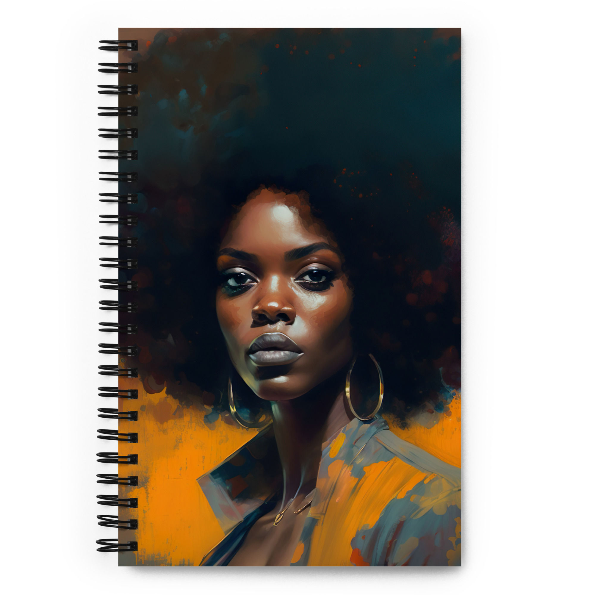 3 Expressionism Afro Woman Spiral Notebook