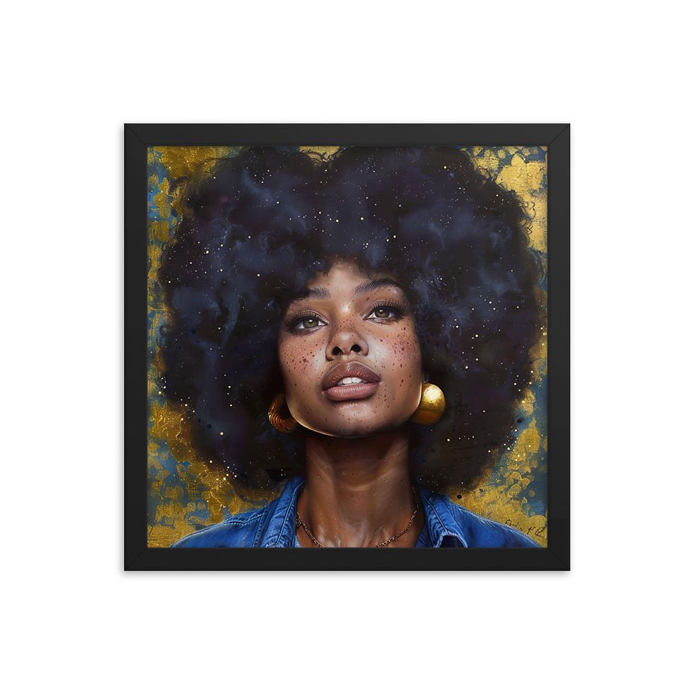Thumbnail: 1 Romanticism Art Afro Woman Framed Art Print