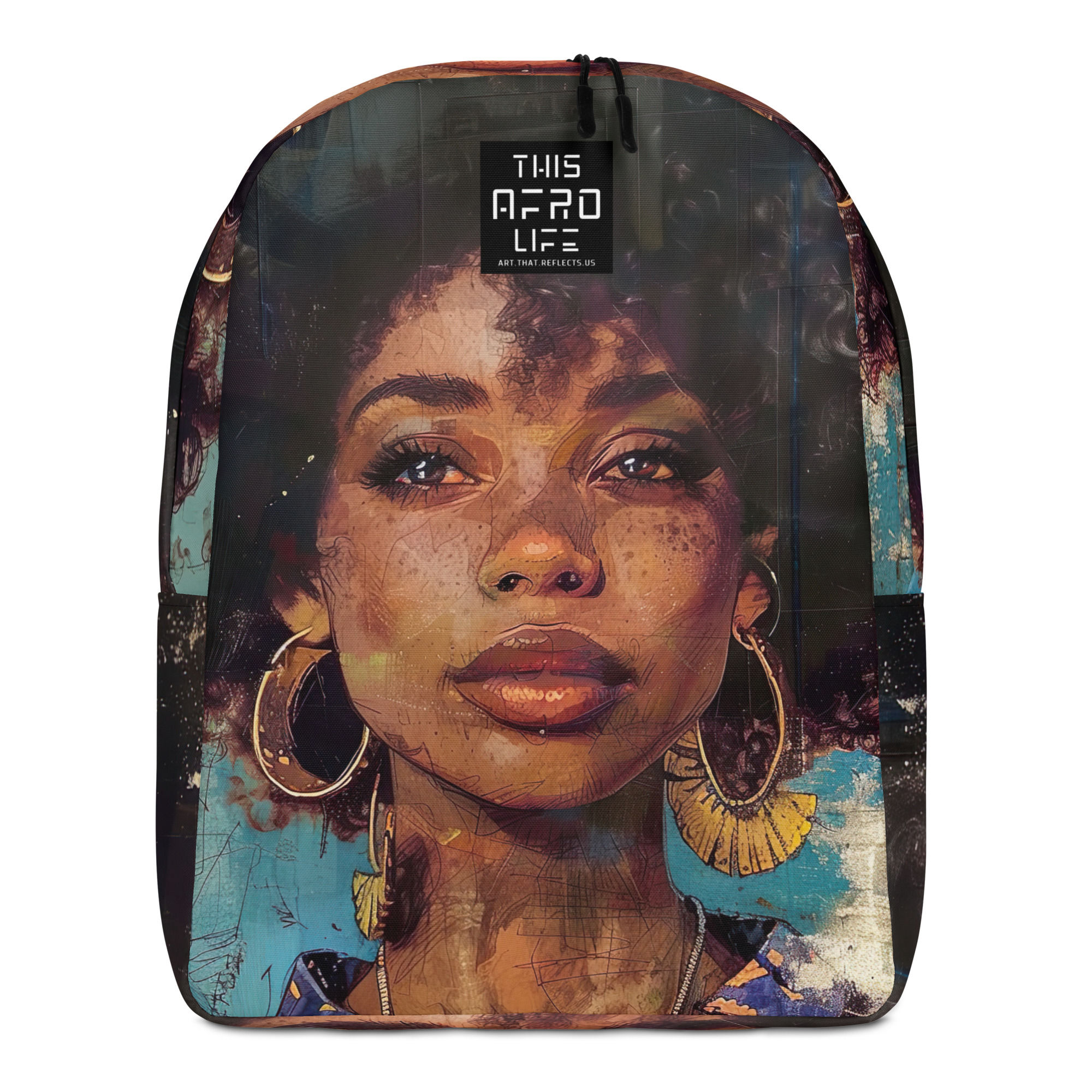 4 Romanticism Art Afro Woman Backpack