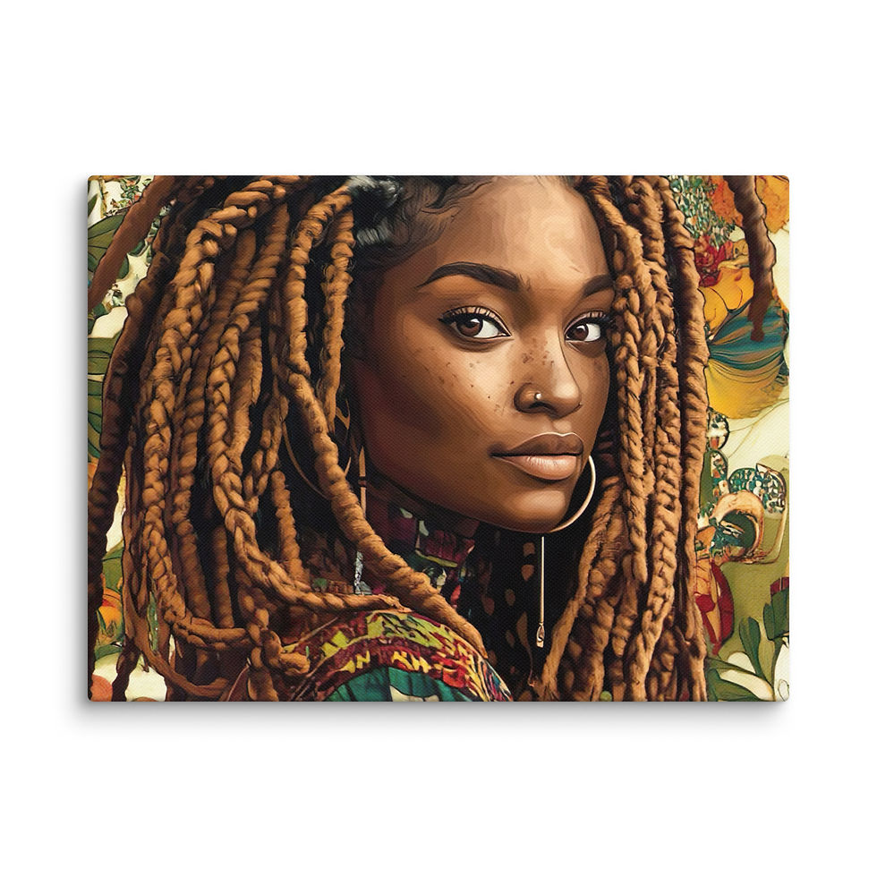 Thumbnail: Influence Collection 5 – Dreadlocks Woman Canvas Art Print 4