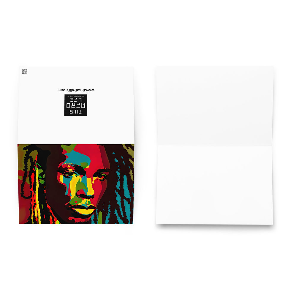 Thumbnail: 3 Pop Art Dreadlocks Man Greeting Card