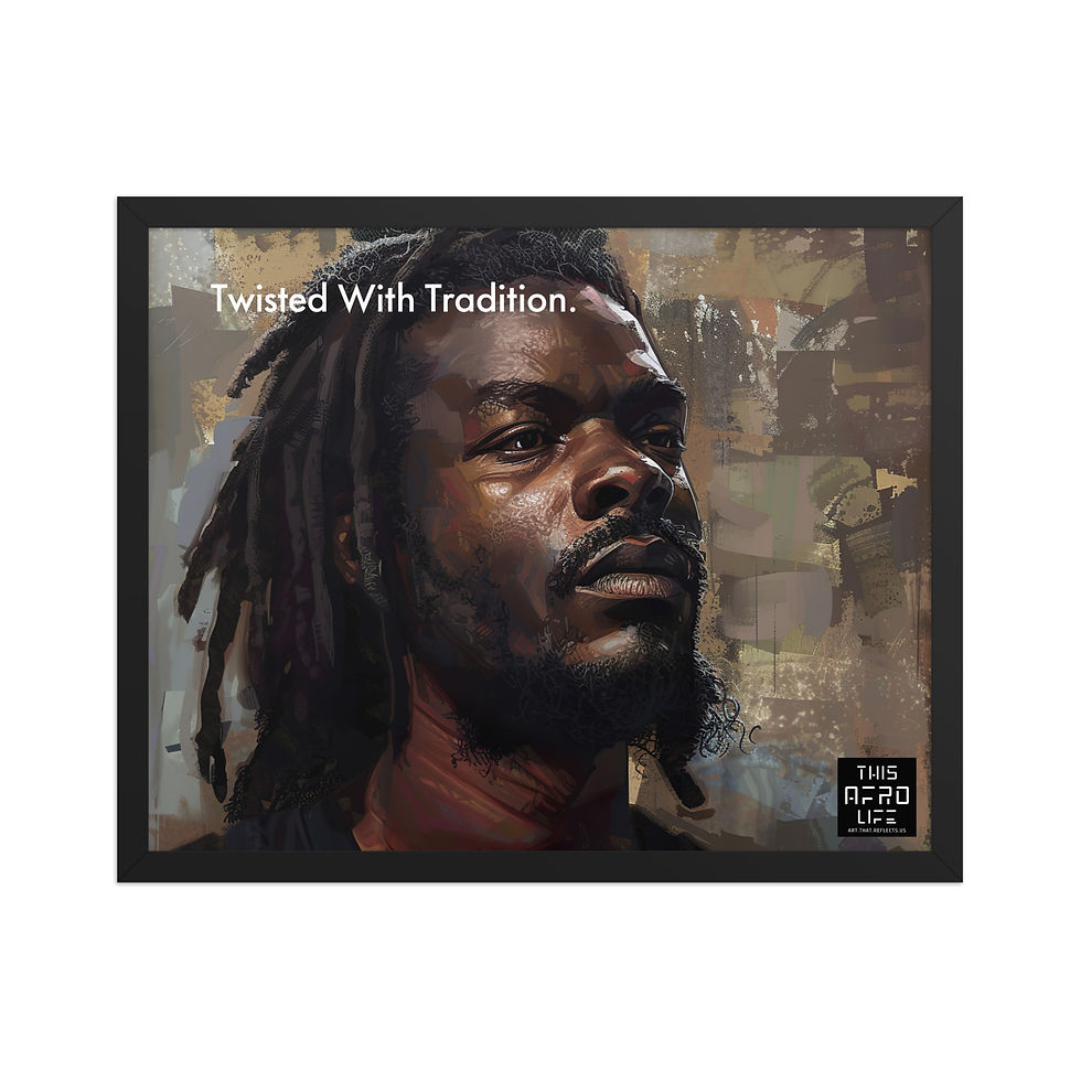 Thumbnail: 3 Empowerment Dreadlocks Man Framed Art Print