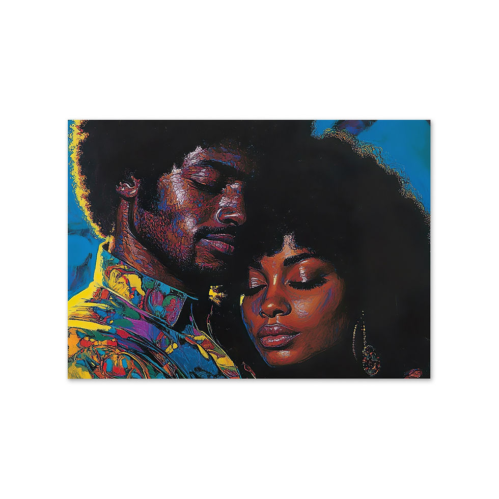 Thumbnail: Influence Collection 2 - Afro Couple Greeting Card 1
