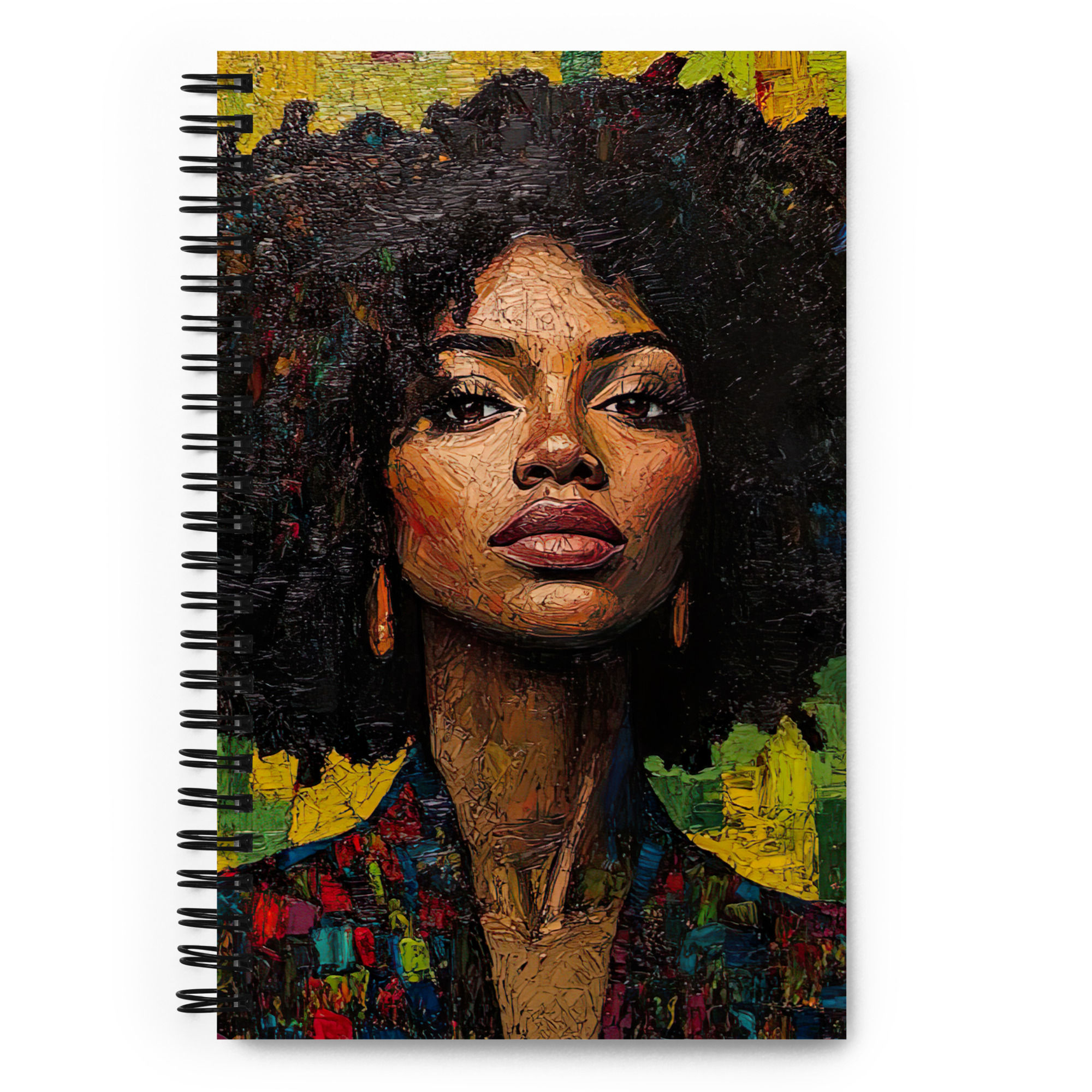 Influence Collection 4 – Afro Woman Spiral Notebook 1