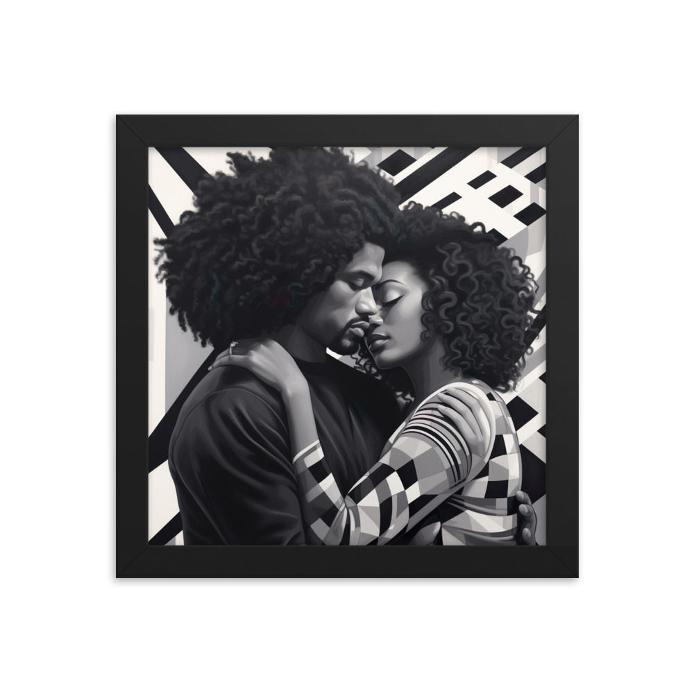 3 Modernism Art Afro Couple Framed Art Print