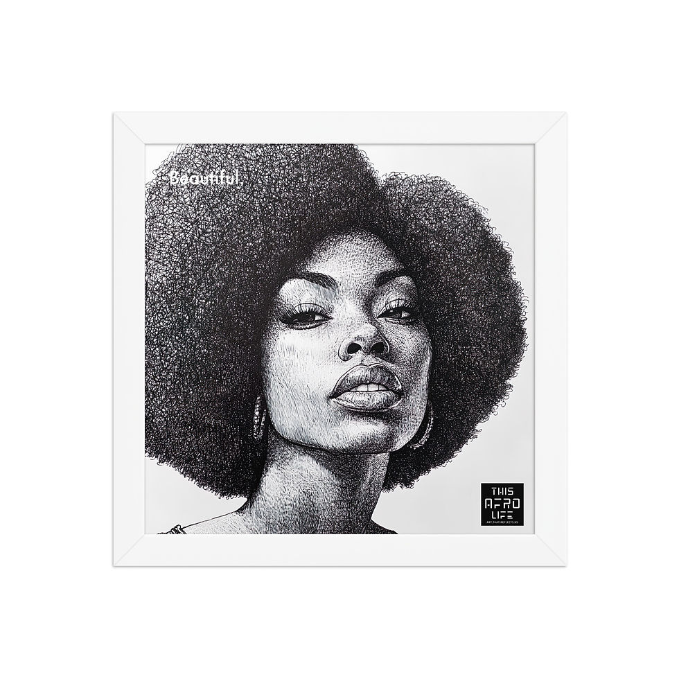 Thumbnail: 4 Empowerment Afro Woman Framed Poster
