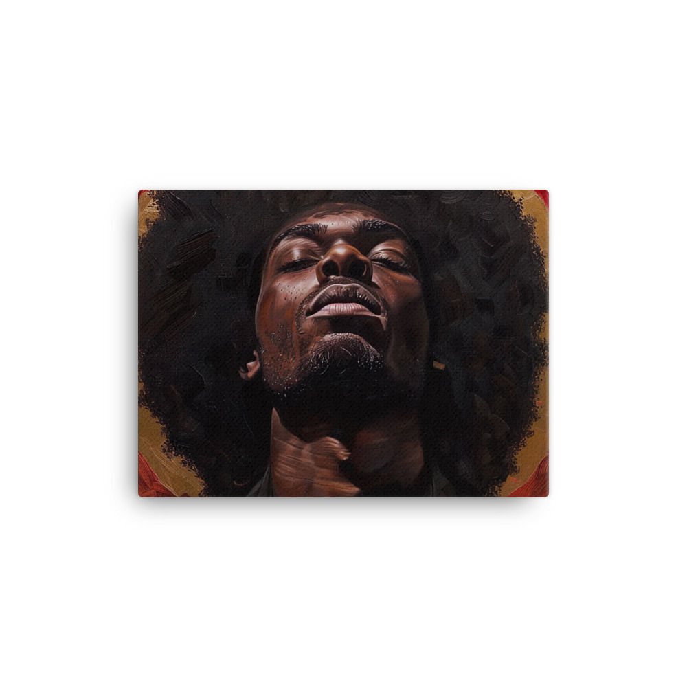 1 Realist Art Afro Man Canvas Wall Art